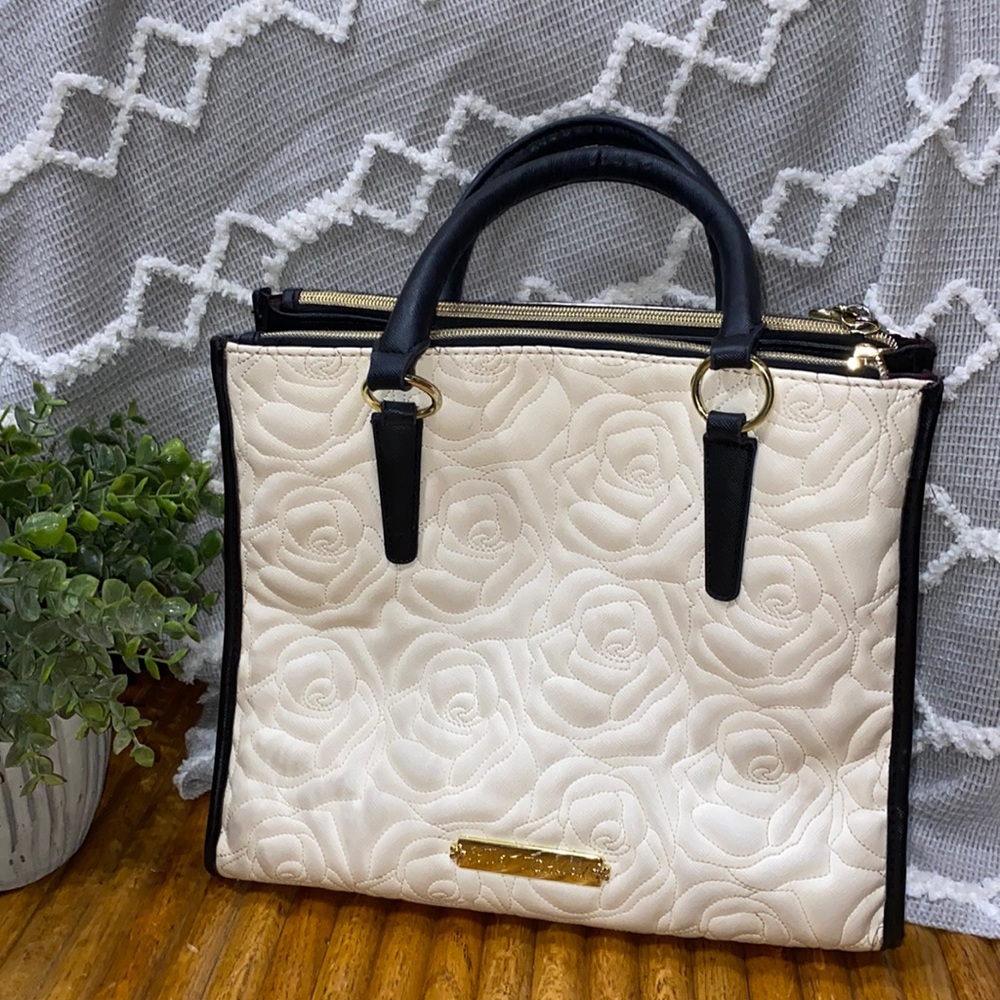 Betsey Johnson White Rose Purse